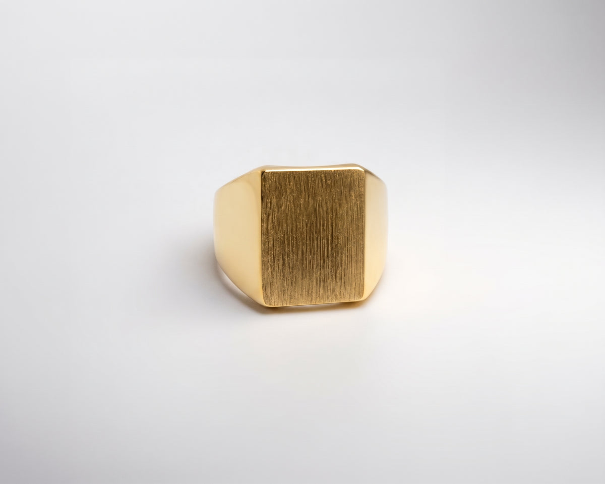 Chevalière rectangle grande 13x15mm