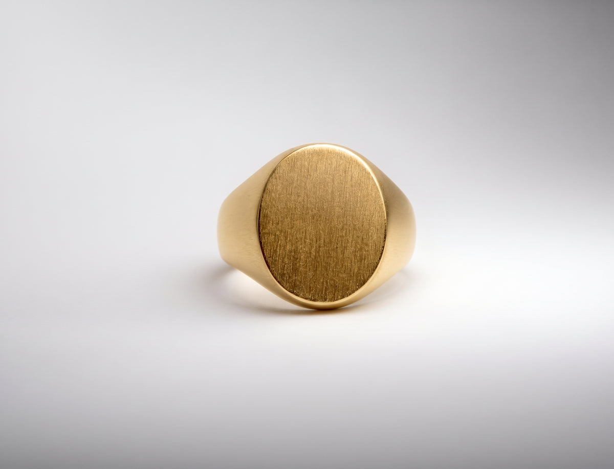 Chevalière ovale grande 13,7x18mm