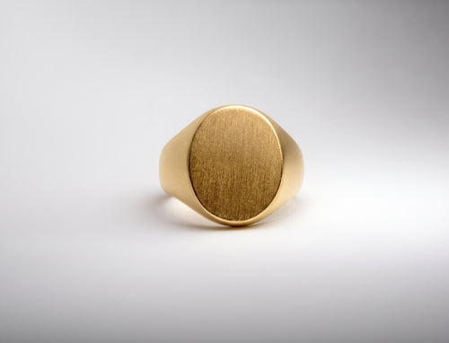 Chevalière ovale grande 13,7x18mm